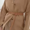 Dünner Umi-Gürtel Edition Strukturiertes Kamel