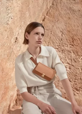 Numéro Sept Belt Edition Textured Duo Camel