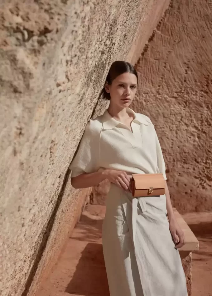 Numéro Sept Belt Edition Textured Duo Camel