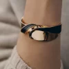 Éole Cuff Edition Schwarzes Leder