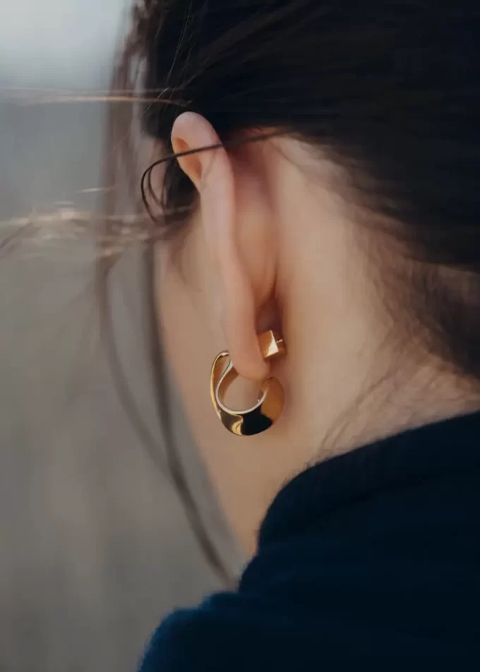 Éole Curled Earrings Edition vergoldete Edition
