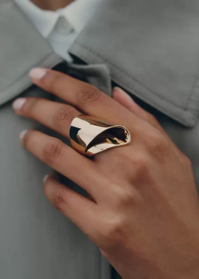 Éole Draped Ring Edition 24 Karat Gold vergoldet