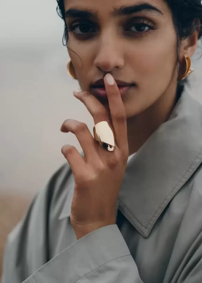 Éole Draped Ring Edition 24 Karat Gold vergoldet