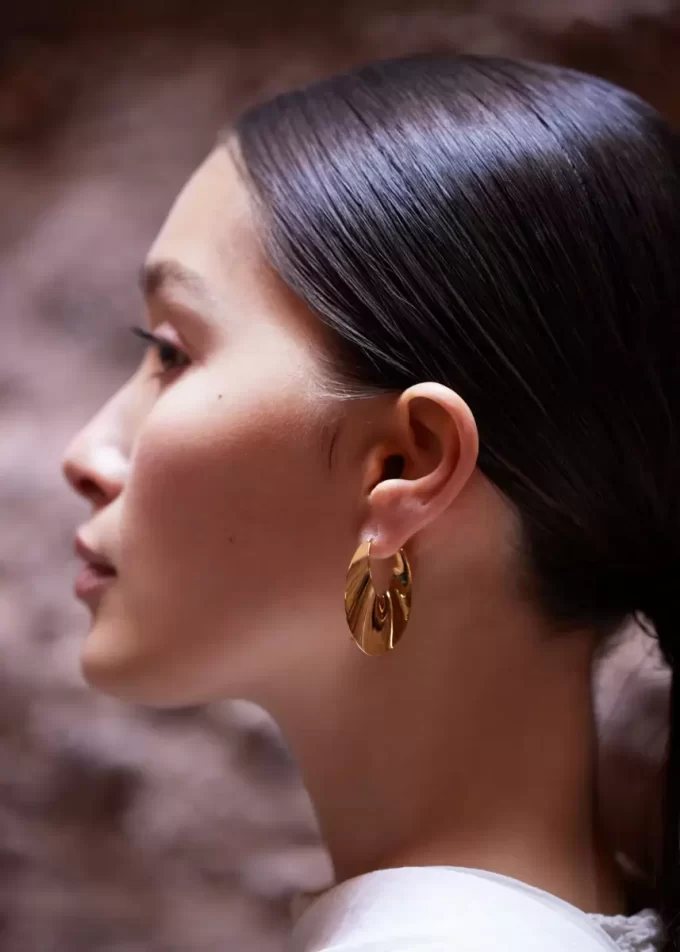 Éole Slim Creolen Edition 24 Karat Gold vergoldet