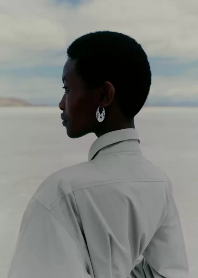 Éole Slim Hoop Earrings Edition Messing vergoldet