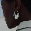 Éole Slim Hoop Earrings Edition Messing vergoldet