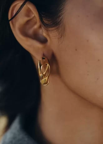 Éole Wavy Hoop Earrings Edition vergoldete Edition