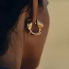 Éole Wavy Hoop Earrings Edition vergoldete Edition